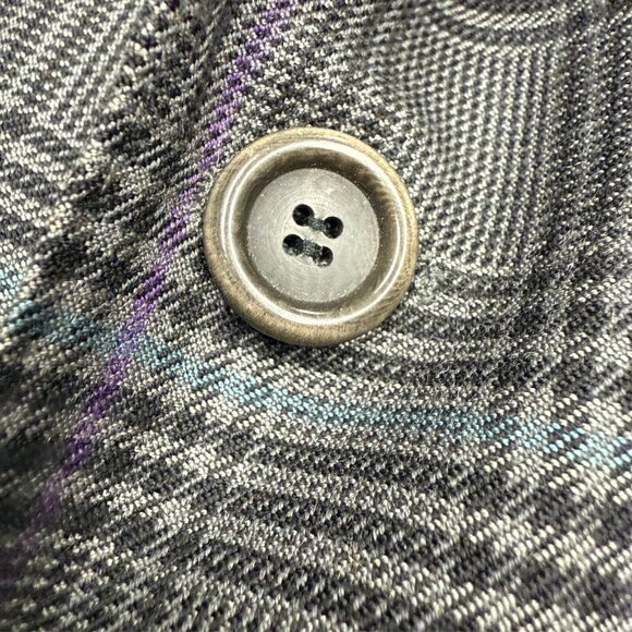 Vintage Windsor 100% Cashmere Blazer Glen Check Sport Coat Brown 42R - Picture 5 of 12